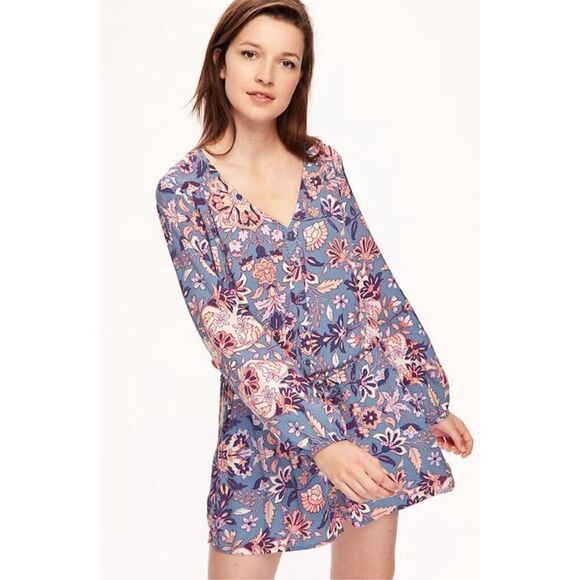 OLD NAVY Floral Boho Western Long Sleeve Romper Size  L - Picture 1 of 16